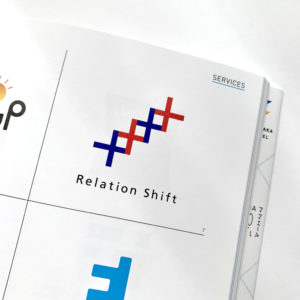 信頼・誠実を大切にするロゴのデザイン　Relation Shift　ロゴマーク